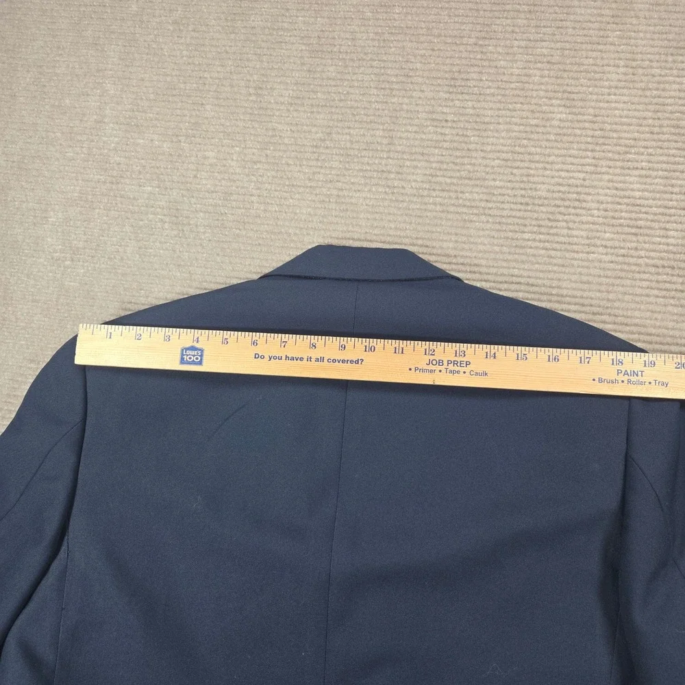 Hart Schaffner & Marx‎ Mens 40R Navy Blue Texturized Woven Two-Button Blazer